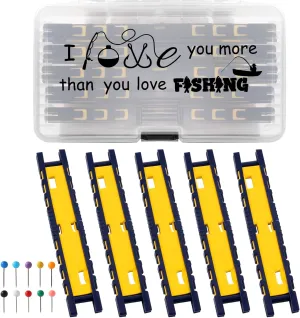 Fishing Leader Holder Storage, Funny Fishing Gifts for Father, Fishing Snelled Hook Holder for Leader Line Rig, Fishing Line Storage Rig Holder Organizer EVA Foam Board with Tackle Box