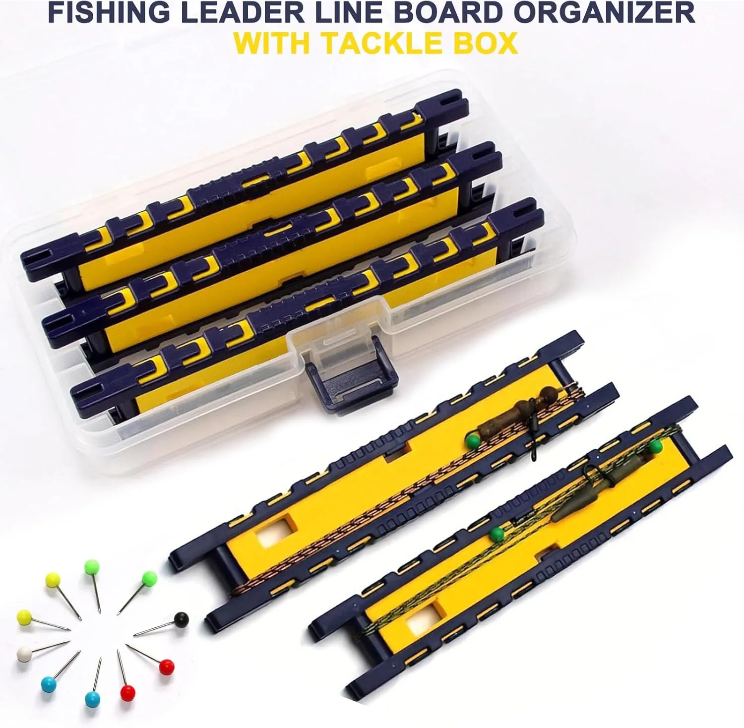 Fishing Leader Holder Storage, Funny Fishing Gifts for Father, Fishing Snelled Hook Holder for Leader Line Rig, Fishing Line Storage Rig Holder Organizer EVA Foam Board with Tackle Box