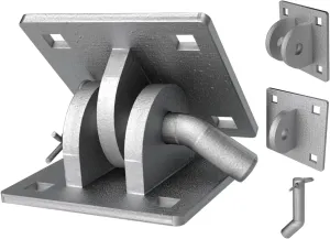 Floating Dock Galvanized Steel Hinge, Stationary Dock Hinge, Heavy Duty Boat Dock Connector with 1/2" Holes, Thickness 6mm, Ideal for Dock Maintenance - NO Carriage Bolts