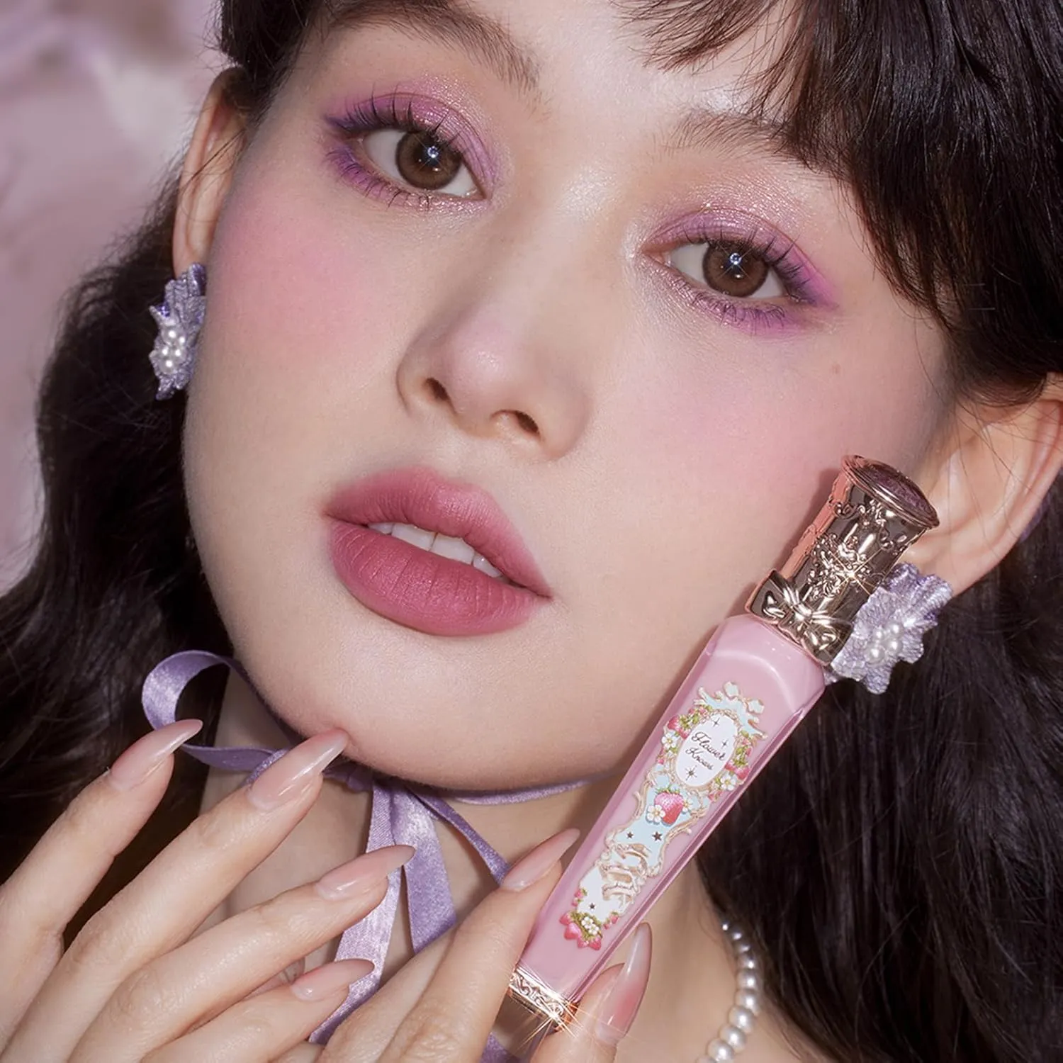 Flower Knows Strawberry Rococo Cloud Lip Cream Matte Liquid Lipstick-Long Lasting&Highly Pigmented Lip Stain -Velvety Waterproof Lip Makeup for Girls&Women-0.12 Fl Oz,1 Count(S06 Tea Break)