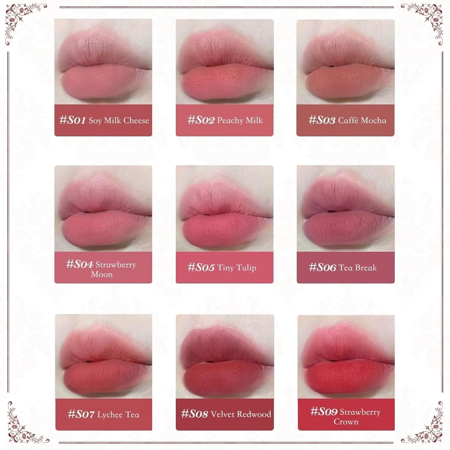 Flower Knows Strawberry Rococo Cloud Lip Cream Matte Liquid Lipstick-Long Lasting&Highly Pigmented Lip Stain -Velvety Waterproof Lip Makeup for Girls&Women-0.12 Fl Oz,1 Count(S06 Tea Break)