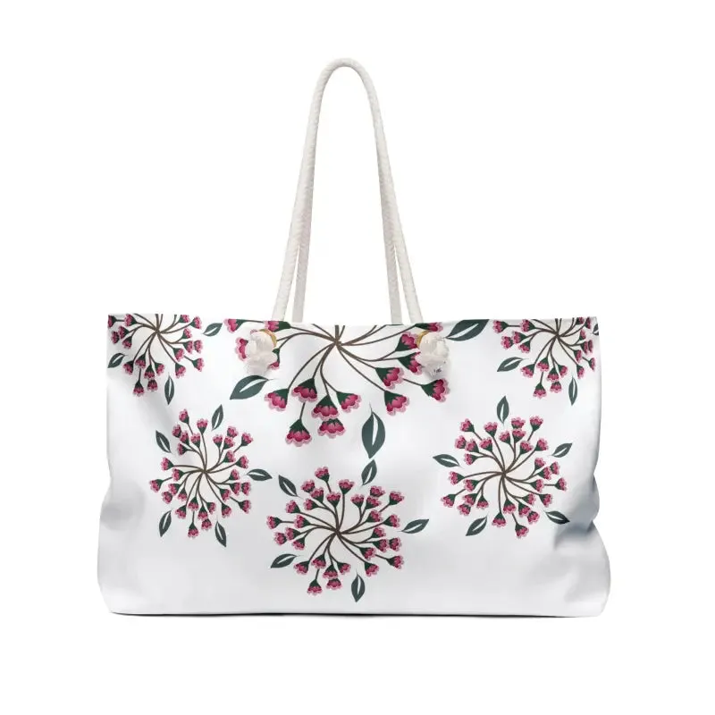 Flower Power Oversized Polyester Weekender Bag