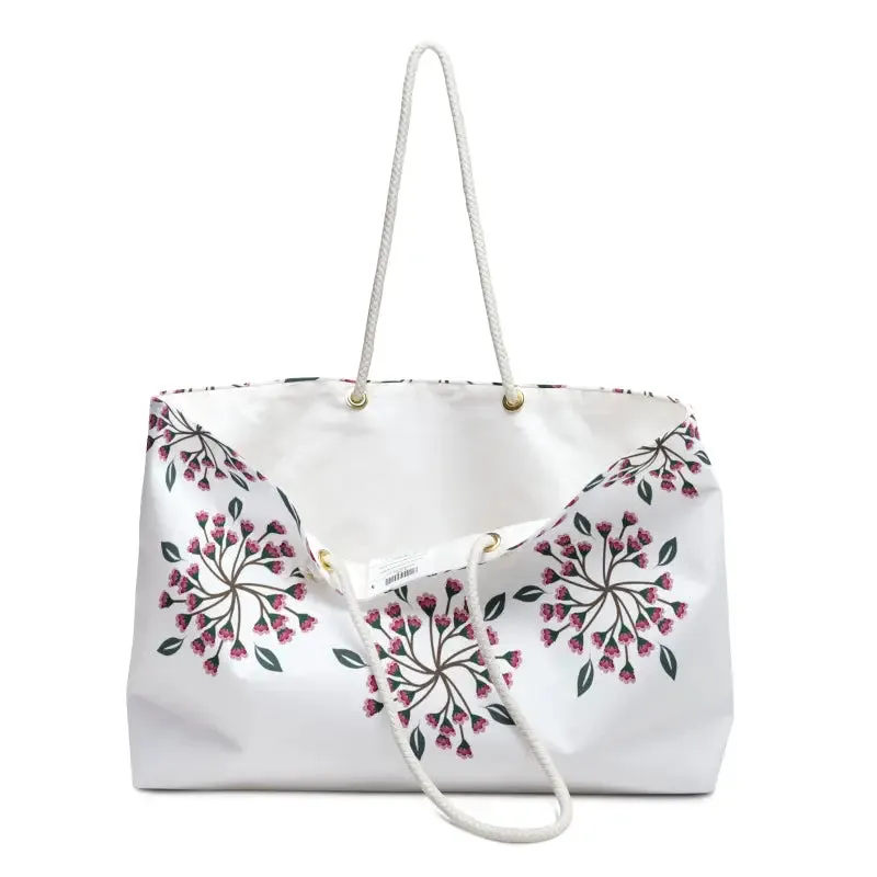 Flower Power Oversized Polyester Weekender Bag