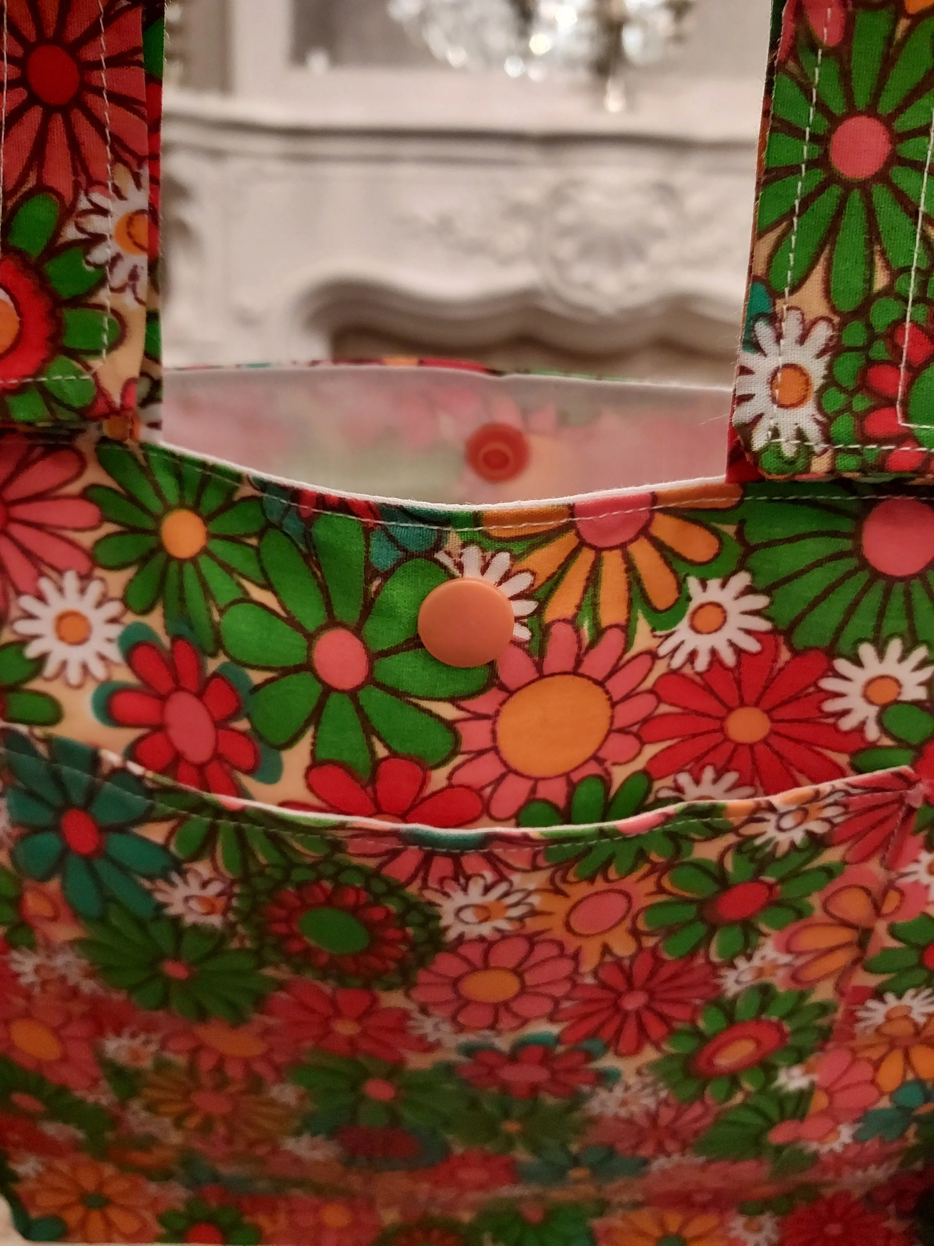 Flower Power  Zimmer frame bag, walking frame bag, accessories, walking aid, handmade, bag, storage