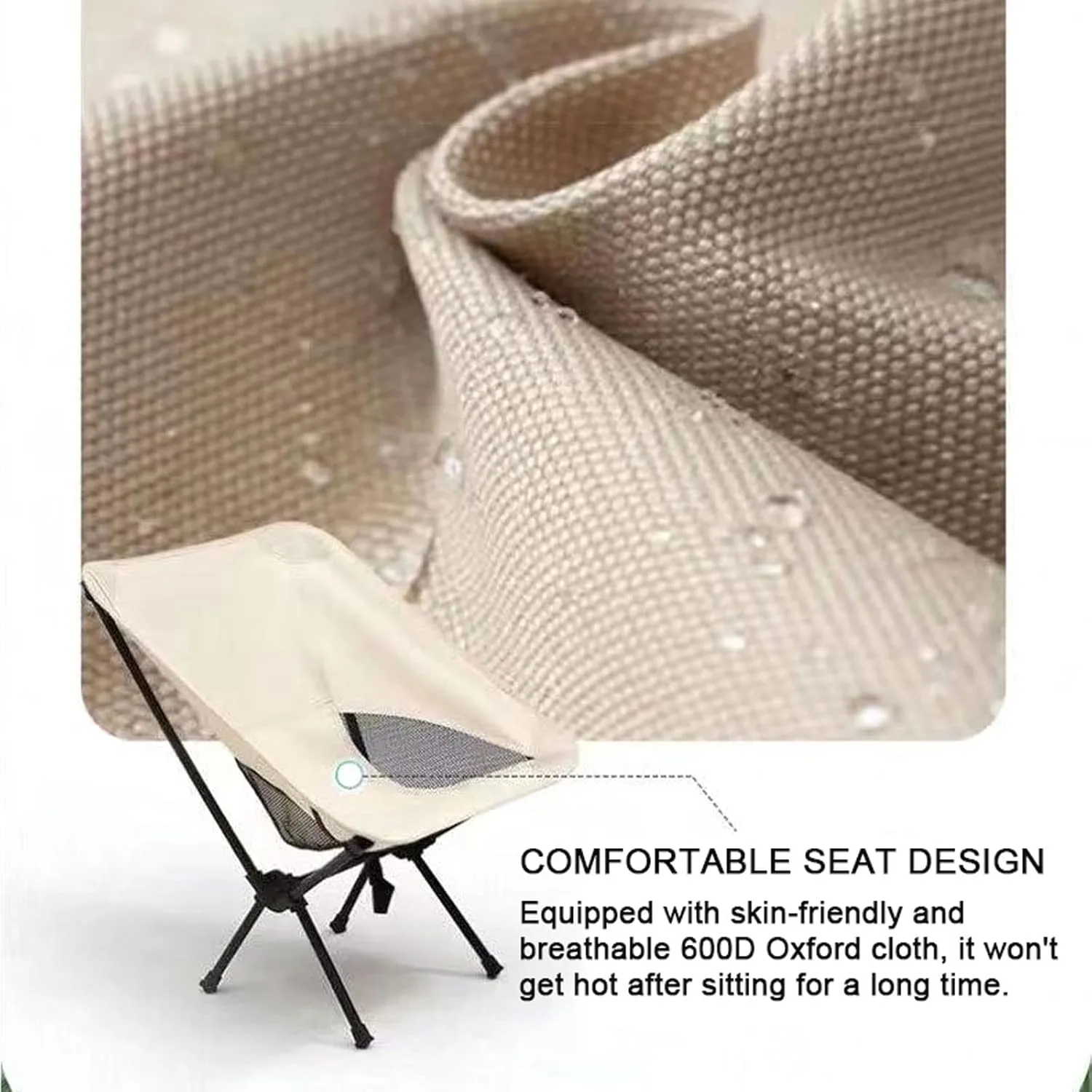 Folding Beach Chair Outdoor Camping Oxford Cloth Fishing Chairs with Storage Bag,Portable Compact Lawn for Hiking Travel Picnic
