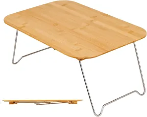 Folding Camping Table - Camping Table Foldable | Picnic Tables Folding | Portable Wooden Bed & Study Desk | Compact Outdoor Furniture for Patio, RV, Tailgating, BBQ, Beach, Balcony, Backyard & Garde