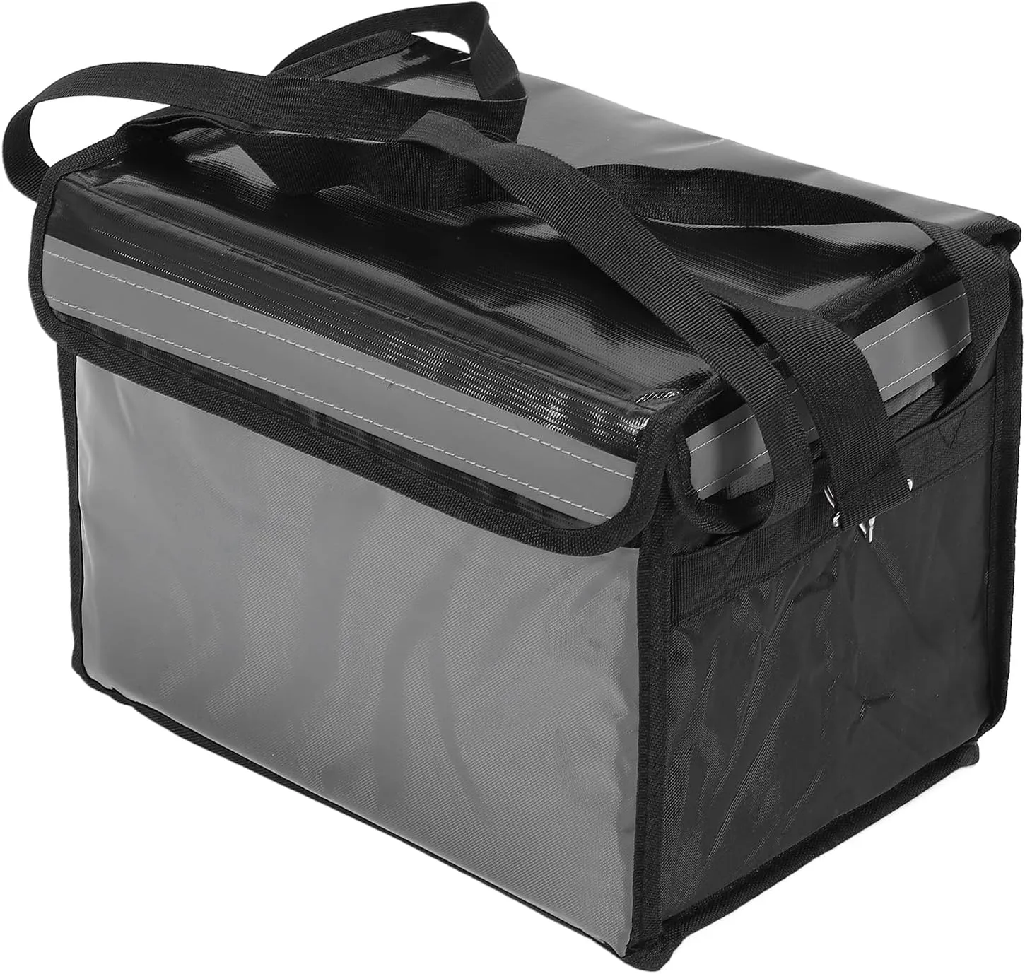 Food Delivery Catering Bag, Reusable Adjustable Divider Sturdy Inner Frame Commercial Insulated Food Delivery Bag with Shoulder Strap for Party