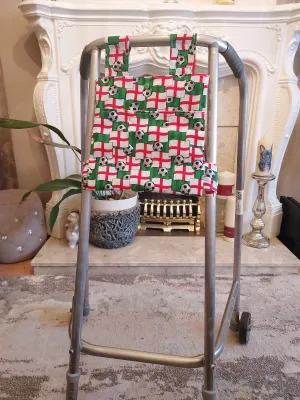 Football Zimmer frame bag, walking frame bag, accessories, walking aid, handmade, bag, storage