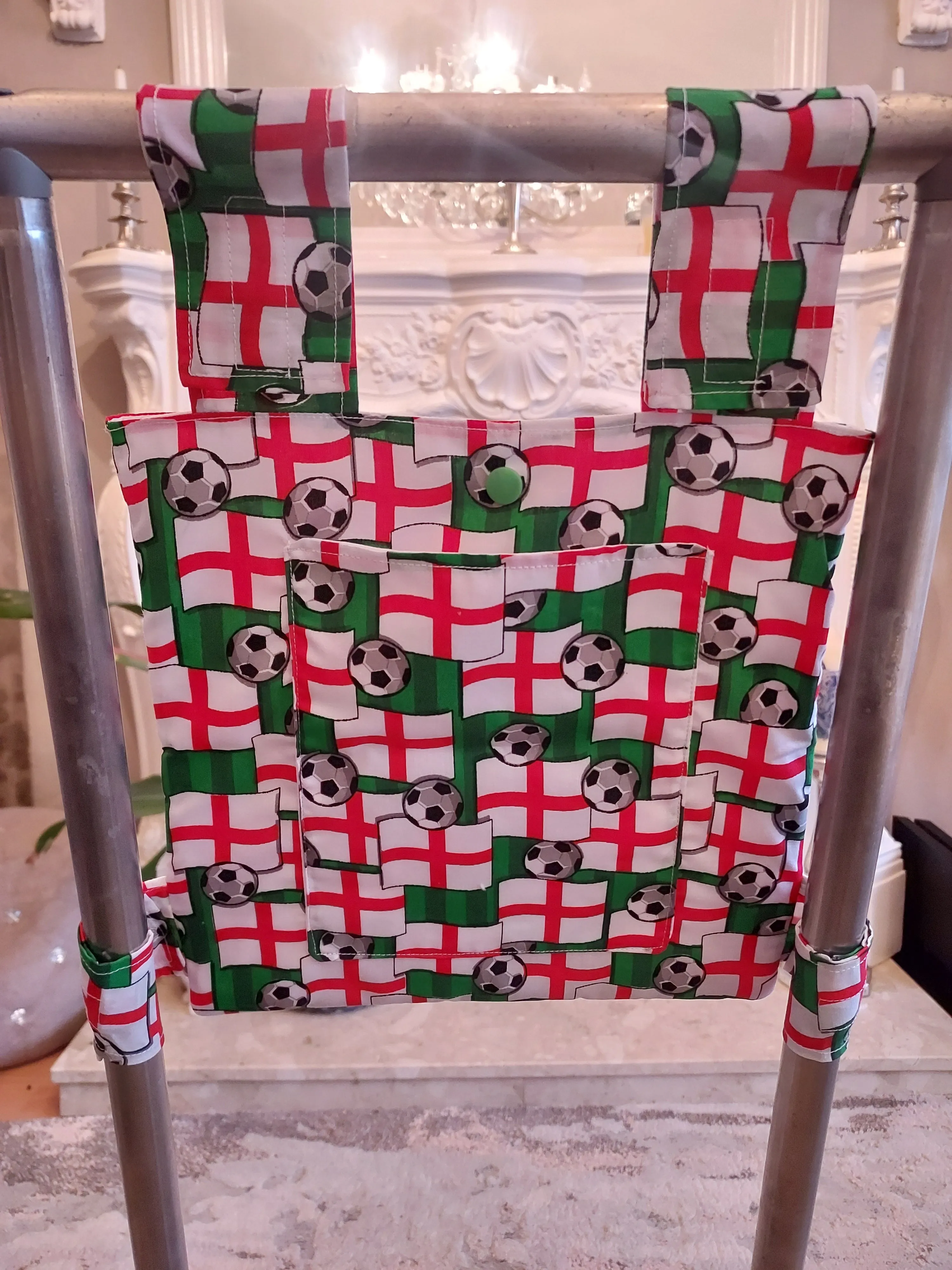 Football Zimmer frame bag, walking frame bag, accessories, walking aid, handmade, bag, storage
