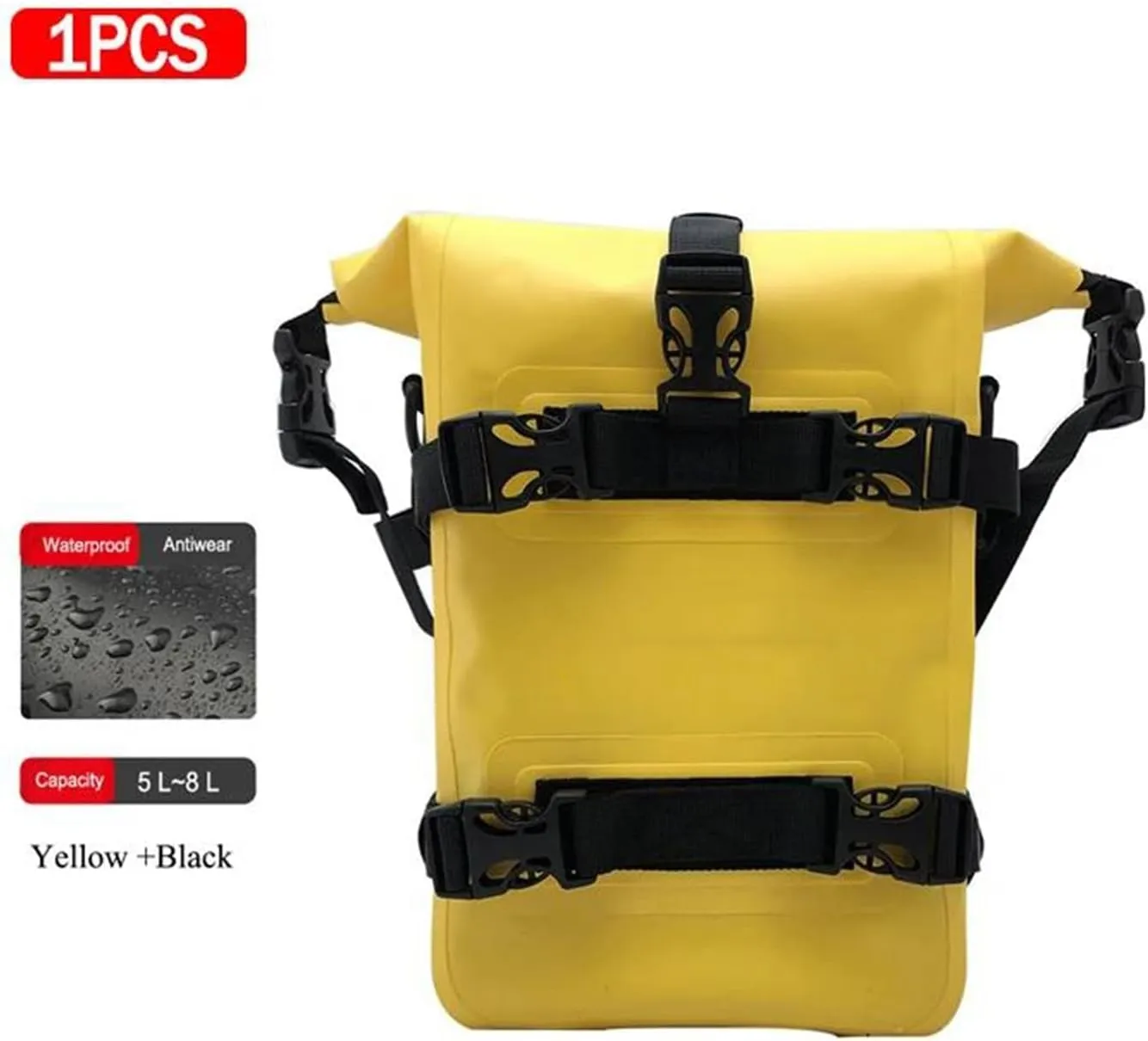 for Suzuki V-Strom DL650 DL1000 Motorcycle Bumpers Bag Waterproof Side Frame Bag Crash Bar Bag Tools Storage Bag(1PCS Yellow)