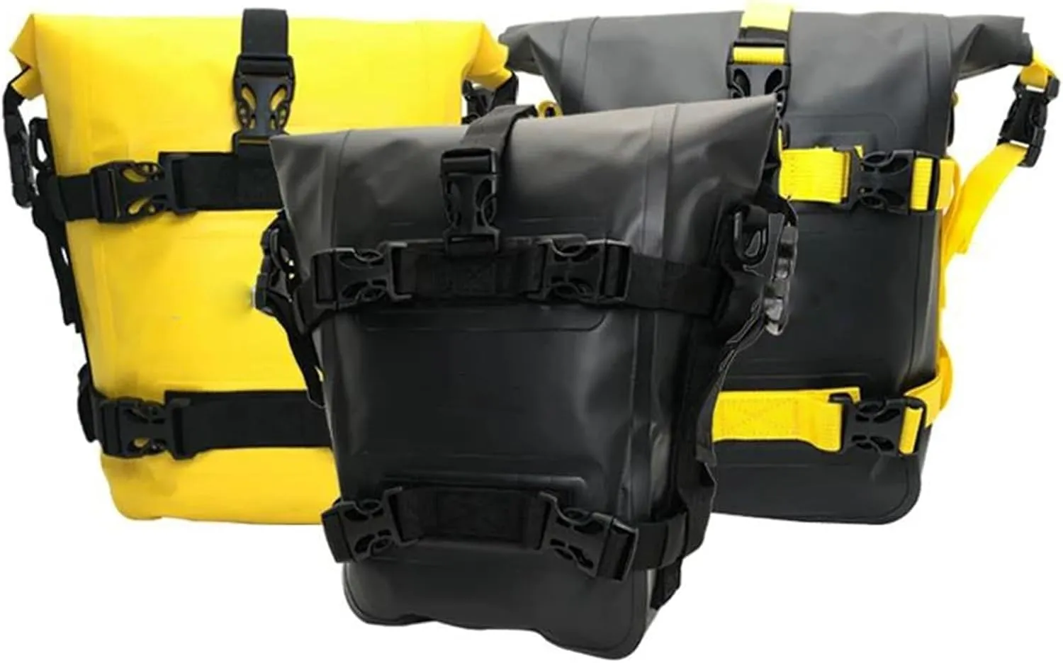 for Yamaha Super Tenere XT1200Z / XTZ1200 Motorcycle Bumpers Bag Waterproof Side Frame Bag Crash Bar Bag Tools Storage Bag(1PCS Black Yellow)
