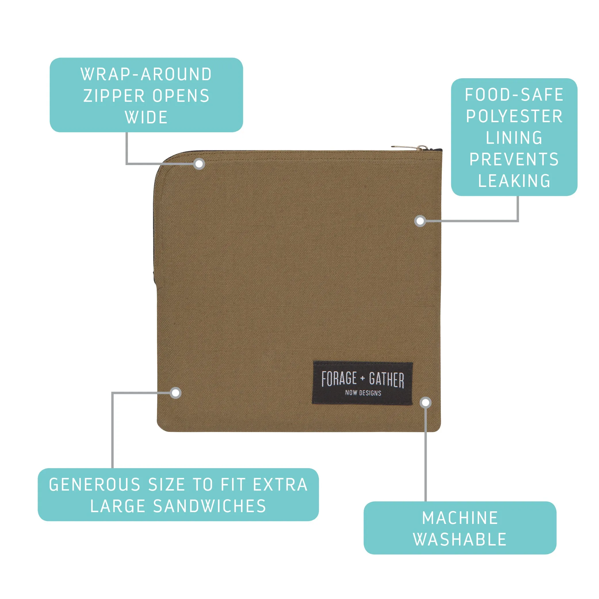 Forage   Gather Snack Bag - Green
