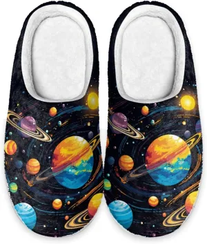 Forchrinse American Flag Mens Womens House Slippers Soft Comfort Home Shoes Warm Slip on Warm Slippers Fall Winter Slippers Lightweight