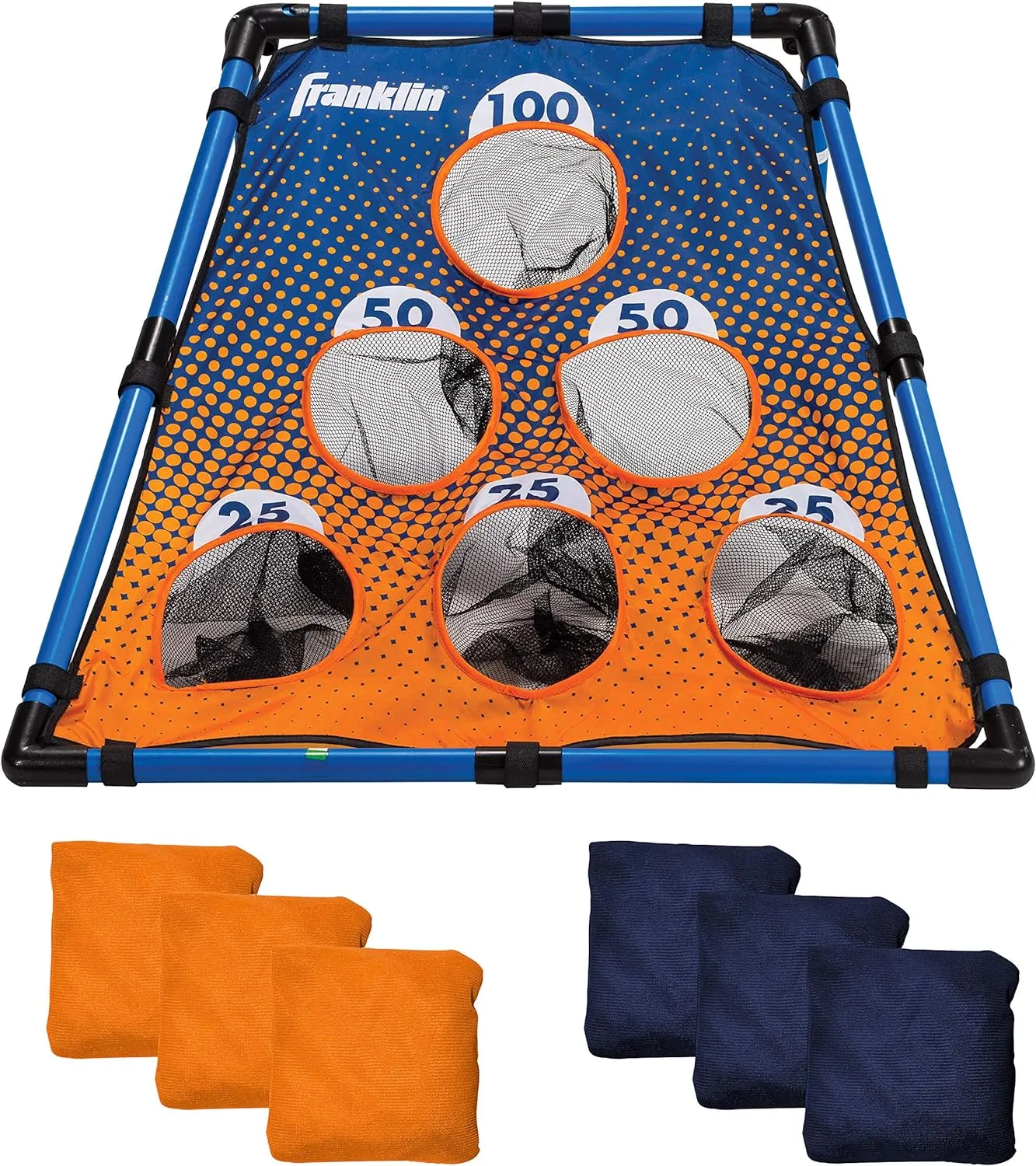 Franklin Sports 6 Hole Bean Bag Toss - Indoor   Outdoor Bean Bag Toss Set with (6) Bags Included - Bean Bag Toss for Kids   Adults