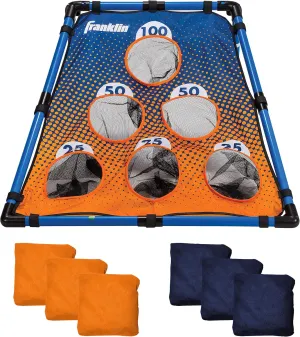 Franklin Sports 6 Hole Bean Bag Toss - Indoor   Outdoor Bean Bag Toss Set with (6) Bags Included - Bean Bag Toss for Kids   Adults