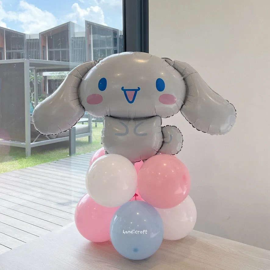 [FREE DELIVERY] floaty - character / number balloon flower bush stand