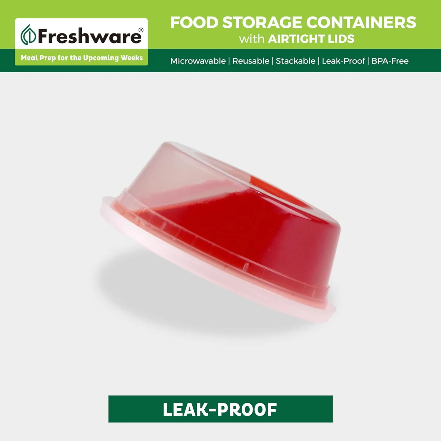 Freshware Food Storage Containers [240 Set] 8 oz Plastic Deli Containers with Lids, Slime, Soup, Meal Prep Containers, BPA Free, Stackable, Leakproof, Microwave, Dishwasher and Freezer Safe
