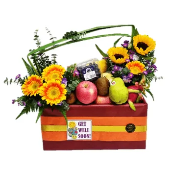 Fruit & Flowers Get Well Basket | FF163