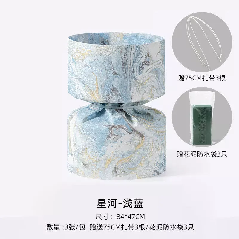 Galaxy DIY Circular Flower Bouquet Wrapping Paper (3 sets/bag)