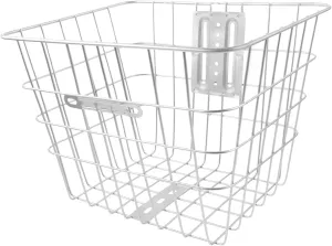 GALPADA Large Capacity Detachable Rear Bike Basket Sturdy Metal Bike Storage Holder Easy Install Bicycle Rear Rack for Multi Use for Carrying Groceries and Gear