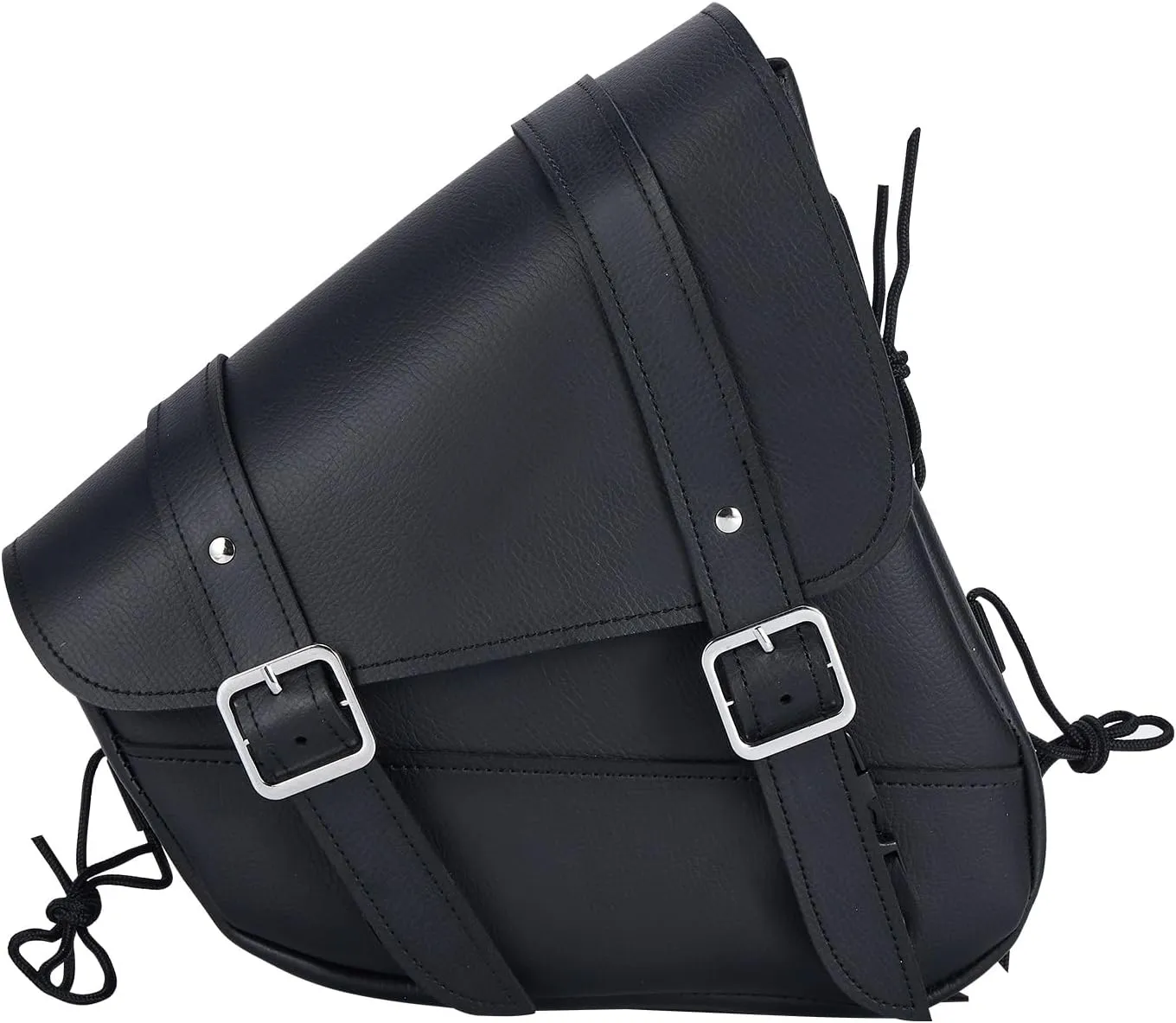 GARGOYLE BELLS Motorcycle Swingarm Bag Synthetic Leather Solo Swing Arm Bags For Softails and Choppers Motorcycle Luggage Bags Left Side Saddle Bags (Right Side, Black)