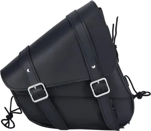 GARGOYLE BELLS Motorcycle Swingarm Bag Synthetic Leather Solo Swing Arm Bags For Softails and Choppers Motorcycle Luggage Bags Left Side Saddle Bags (Right Side, Black)