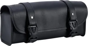 GARGOYLE BELLS Motorcycle Tool Bags with Studs Handlebar Bag Universal Motorcycle Fork Bag Saddlebags Sissy Bar Storage Tool Bag for Motorcycle (No Stud, Black, 12”X3.5“X4.75”)
