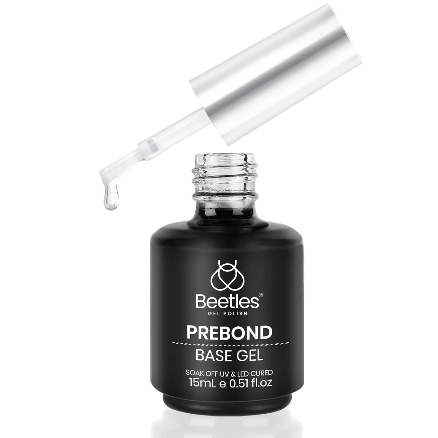Gel Base Coat, 15Ml Prebond Base Gel Nail Polish Long Lasting Soak off U V Nail Lamp Base Coat Upgraded Formula for Salon DIY Nail Art Design Manicure Valentines Day Gifts