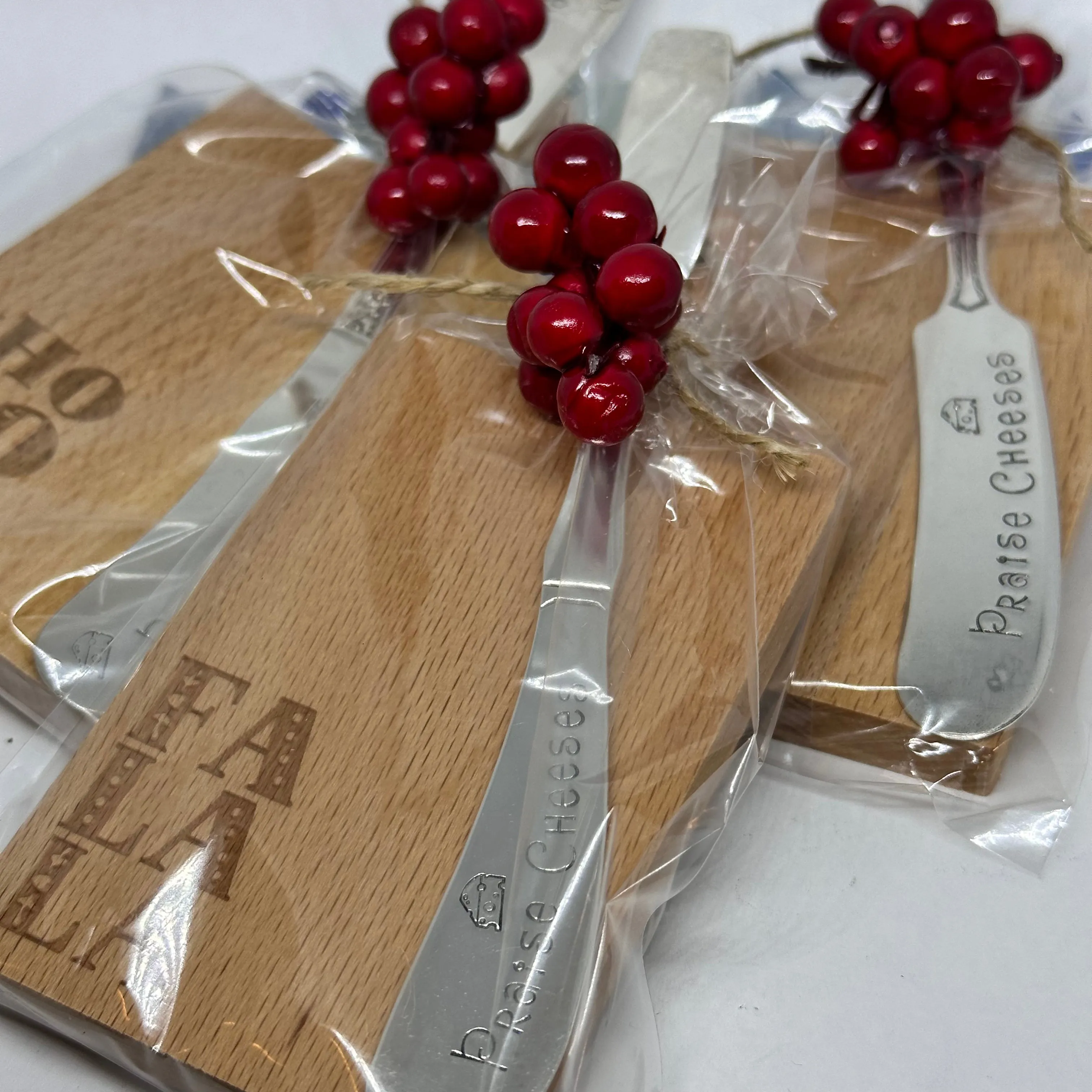 Gift Set - Vintage Silver Plated Hand Stamped Butter Knife & Cutting Board | Cheese Knife | Charcuterie
