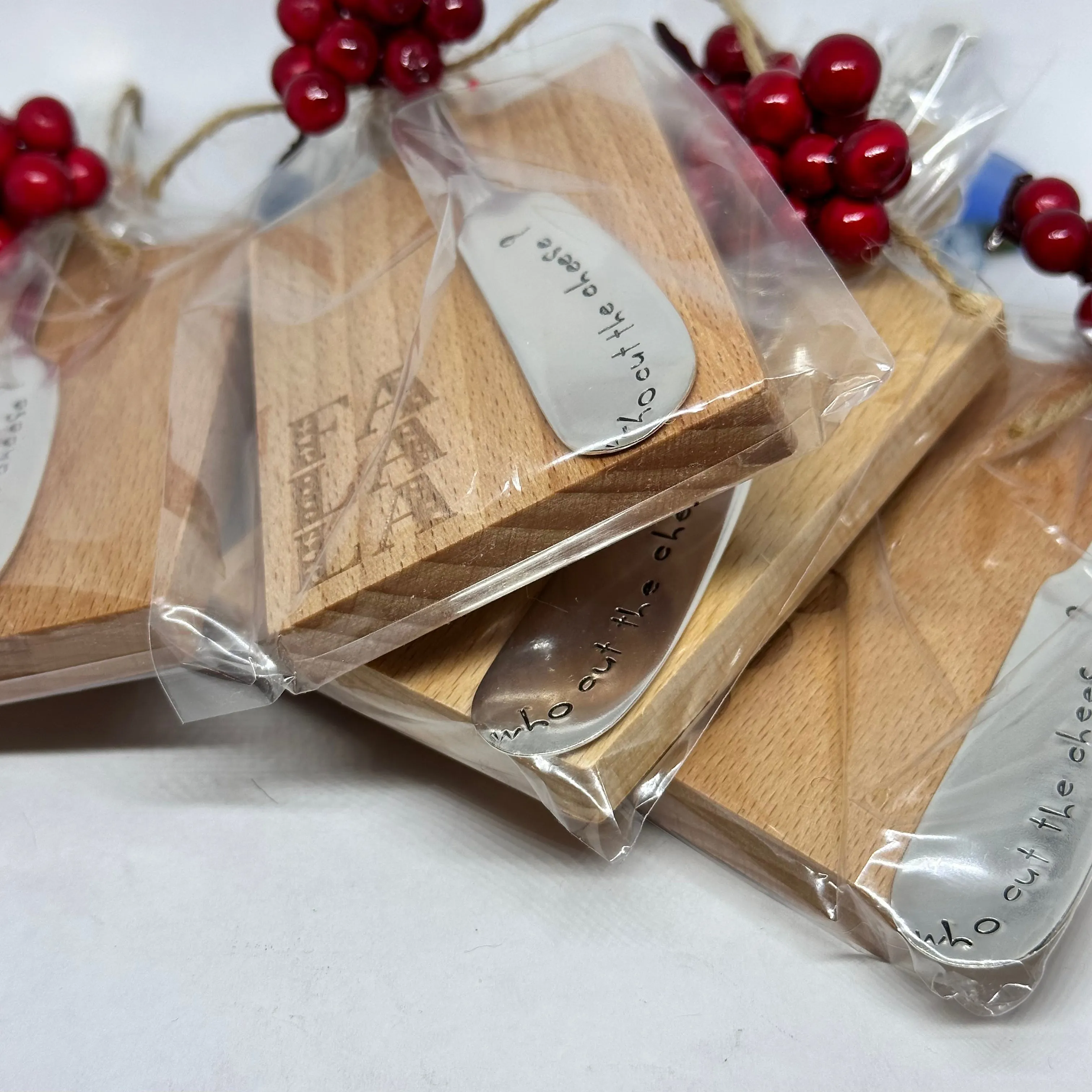 Gift Set - Vintage Silver Plated Hand Stamped Butter Knife & Cutting Board | Cheese Knife | Charcuterie