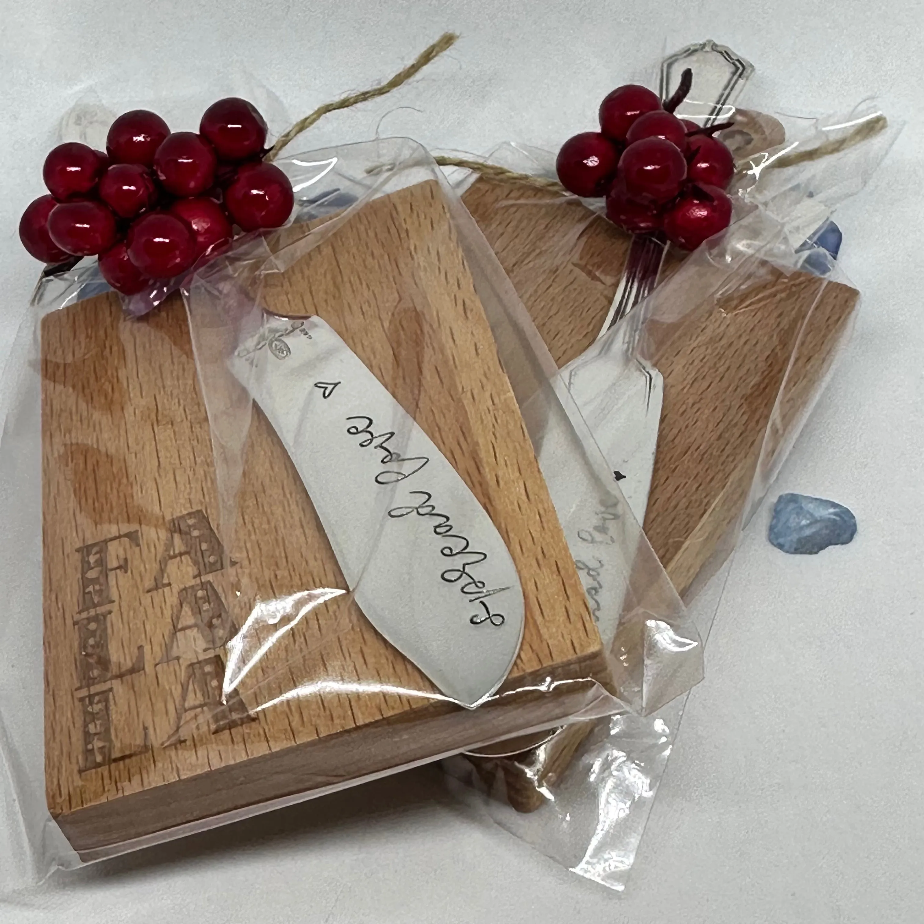 Gift Set - Vintage Silver Plated Hand Stamped Butter Knife & Cutting Board | Cheese Knife | Charcuterie