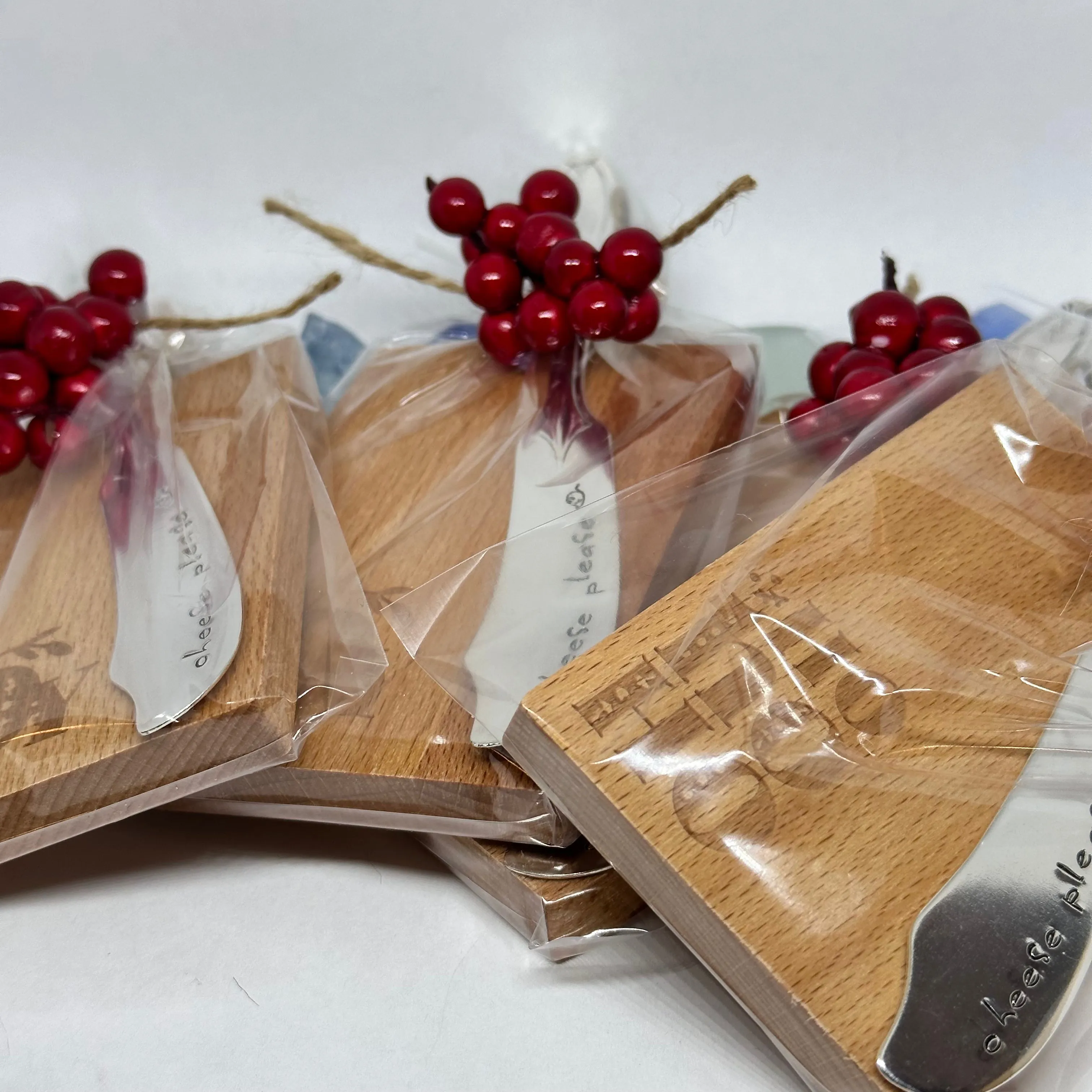 Gift Set - Vintage Silver Plated Hand Stamped Butter Knife & Cutting Board | Cheese Knife | Charcuterie