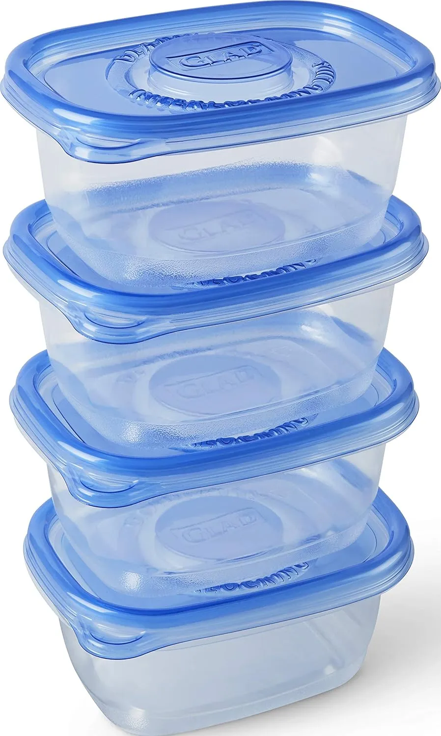 Glad To Go Food Storage Containers | Medium 24 oz Containers for Food Storage from Strong and Sturdy Rectangle Containers in Standard Size, 4 Count - 6 Pack