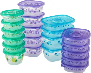 Glad Variety Pack Food Storage Containers for Everyday Use | Large Variety Pack Food Containers | Clear Food Storage Containers Freezer Safe, Microwave Safe, Dishwasher Safe, 20 Count, BB13611