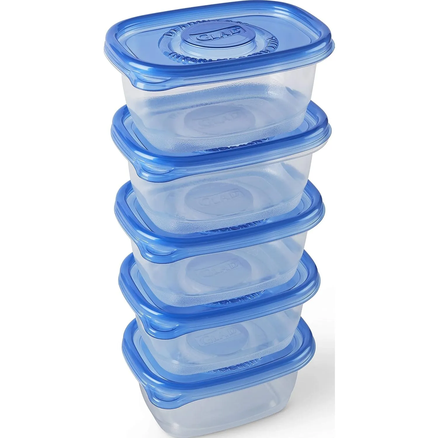 GladWare Soup & Salad Food Storage Containers for Everyday Use | Medium Rectangle Containers for Food Storage | Containers Hold up to 24 Ounces of Food, 5 Count Set