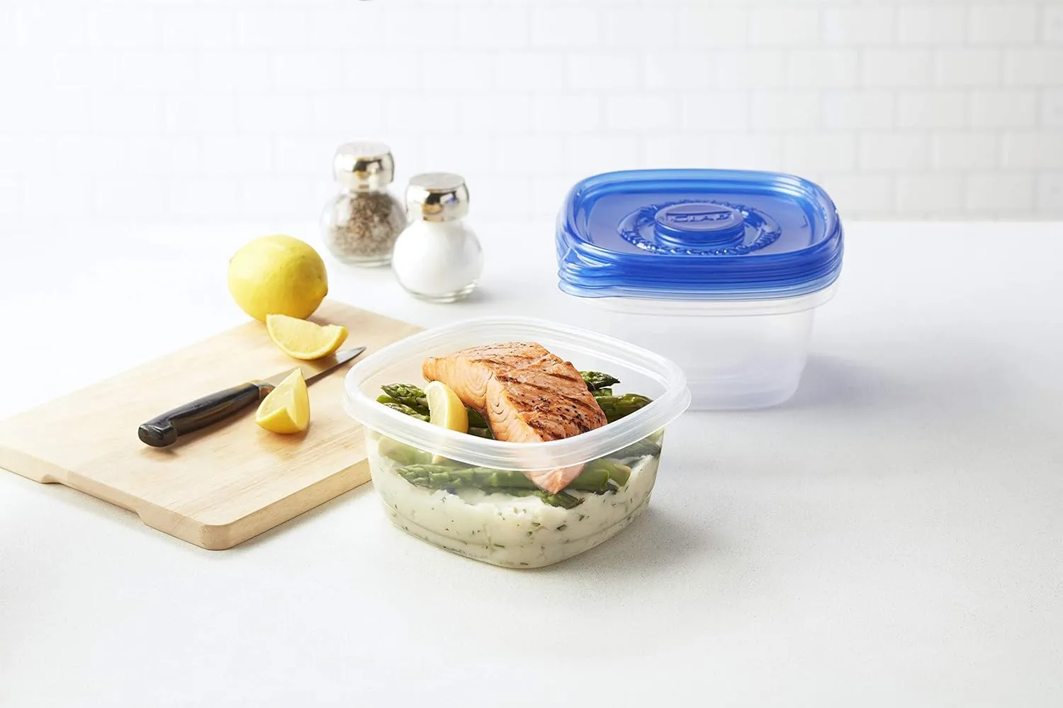 GladWare Tall Entree Food Storage Containers for Everyday Use | Large Square Food Containers Hold 42 Ounces of Food, 3 Count | Glad Containers for Food Storage