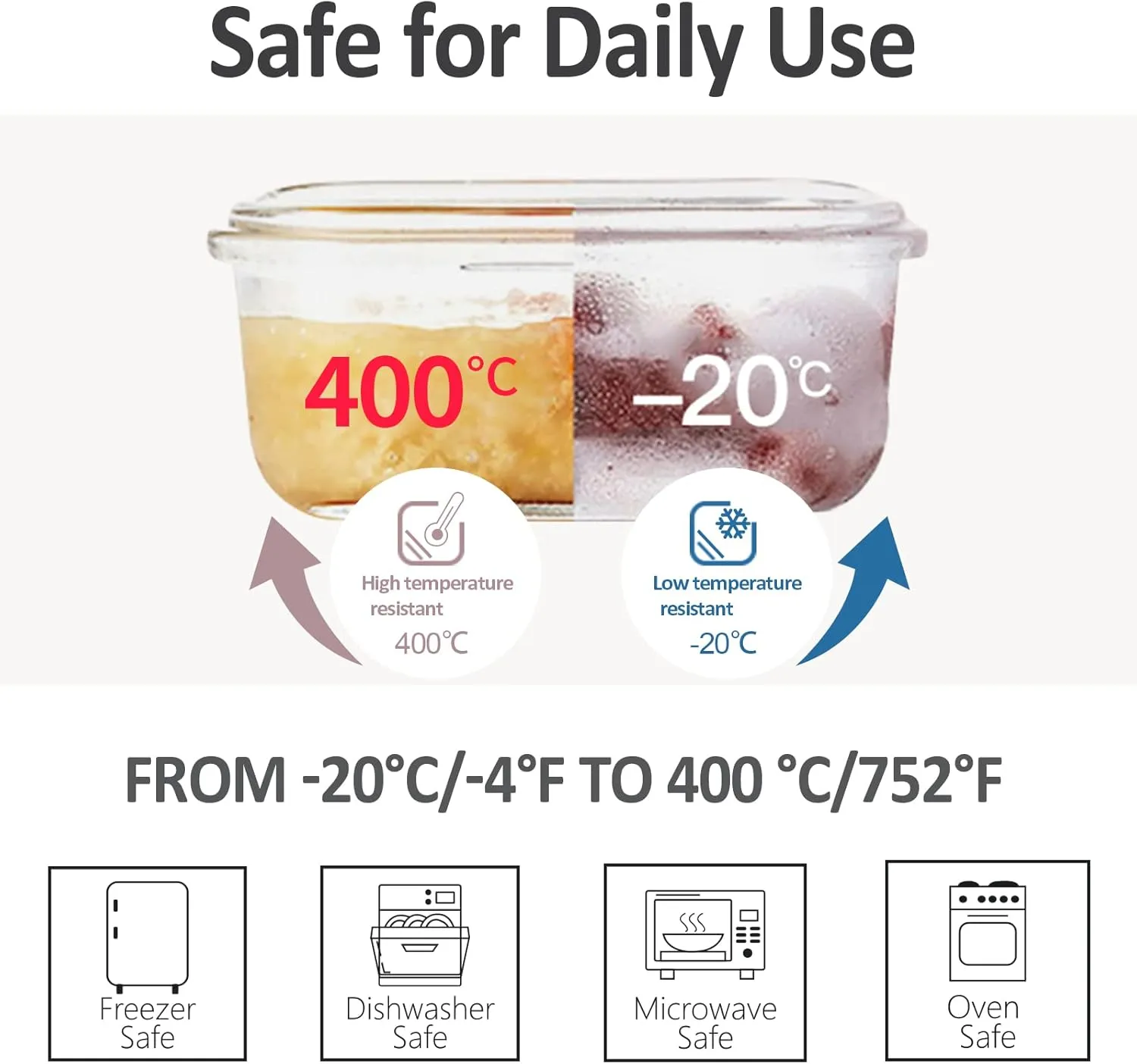 Glass Food Storage Containers With Lids Airtight 6 Pack, Not Easy Broken & Leak Proof, Oven/Dishwasher Safe, Blue