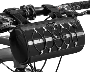 GMAK Bike Handlebar Bag, Bike/Bicycle Front Bags with Reflective Area & Strips, Small Bicycle Handle Bar Bag Cycling Pouch Pack Bike Accessories for Road Mountain Bike Cycling Travel