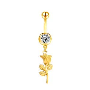 Gold Flower Belly Bar