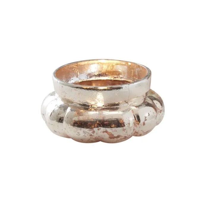 Gold Large Frosted Tea Light Holder