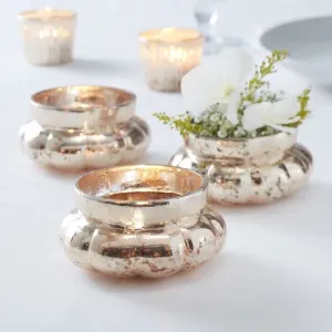 Gold Large Frosted Tea Light Holder