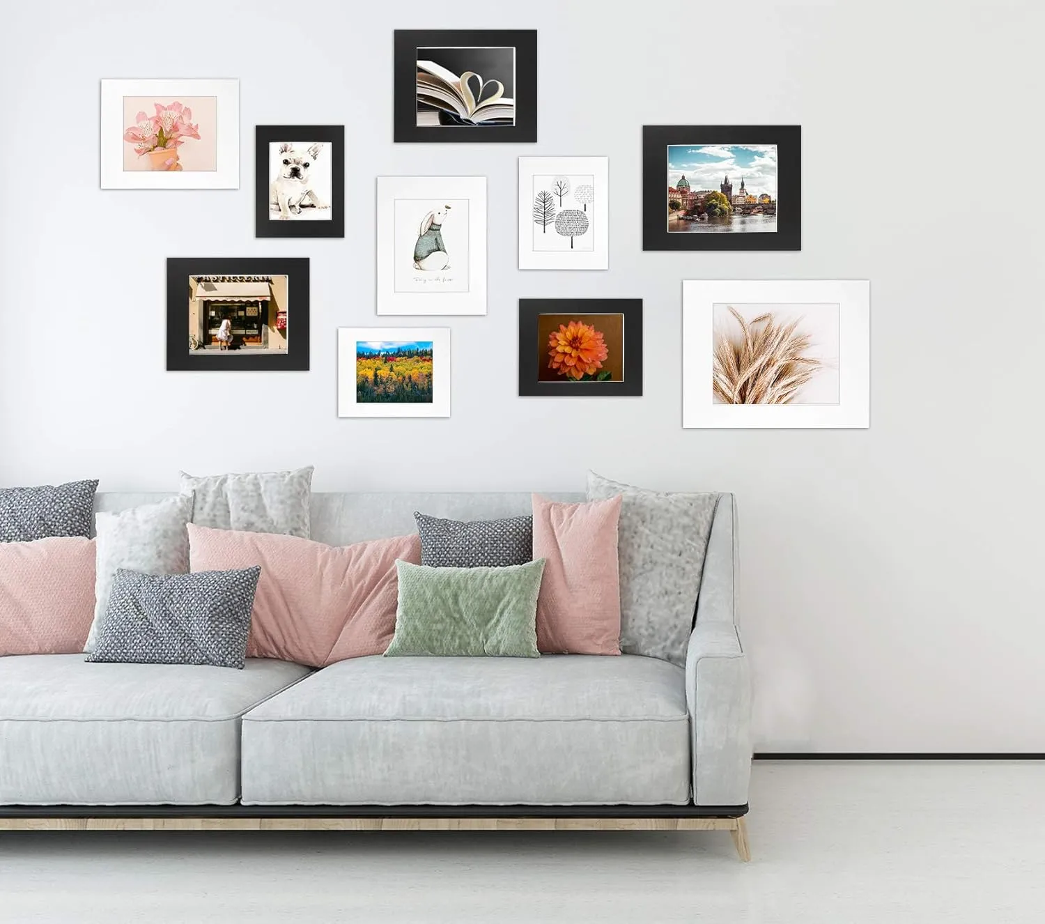 Golden State Art, 25 Pack 8x10 White Cardboard Frame for 5x7 Photo, Thick Paper Frame, Pre-Adhesive Mat with Backing Board, Includes 25 Clear Bags, Acid Free, For Photo Storage, Display And Mailing