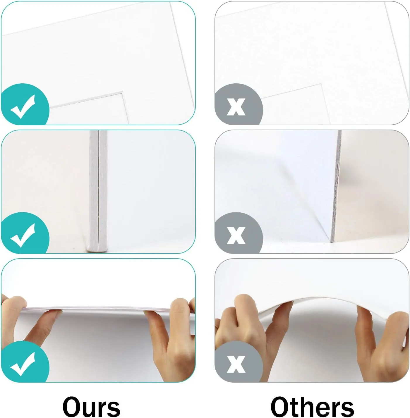 Golden State Art, 25 Pack 8x10 White Cardboard Frame for 5x7 Photo, Thick Paper Frame, Pre-Adhesive Mat with Backing Board, Includes 25 Clear Bags, Acid Free, For Photo Storage, Display And Mailing