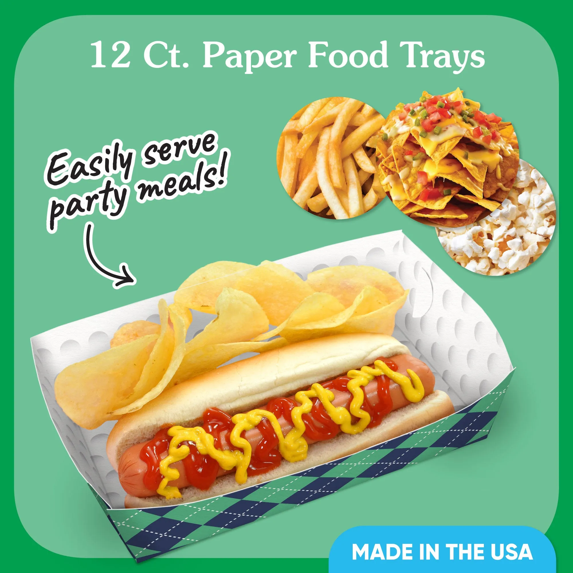 Golf Party Paper Food Trays