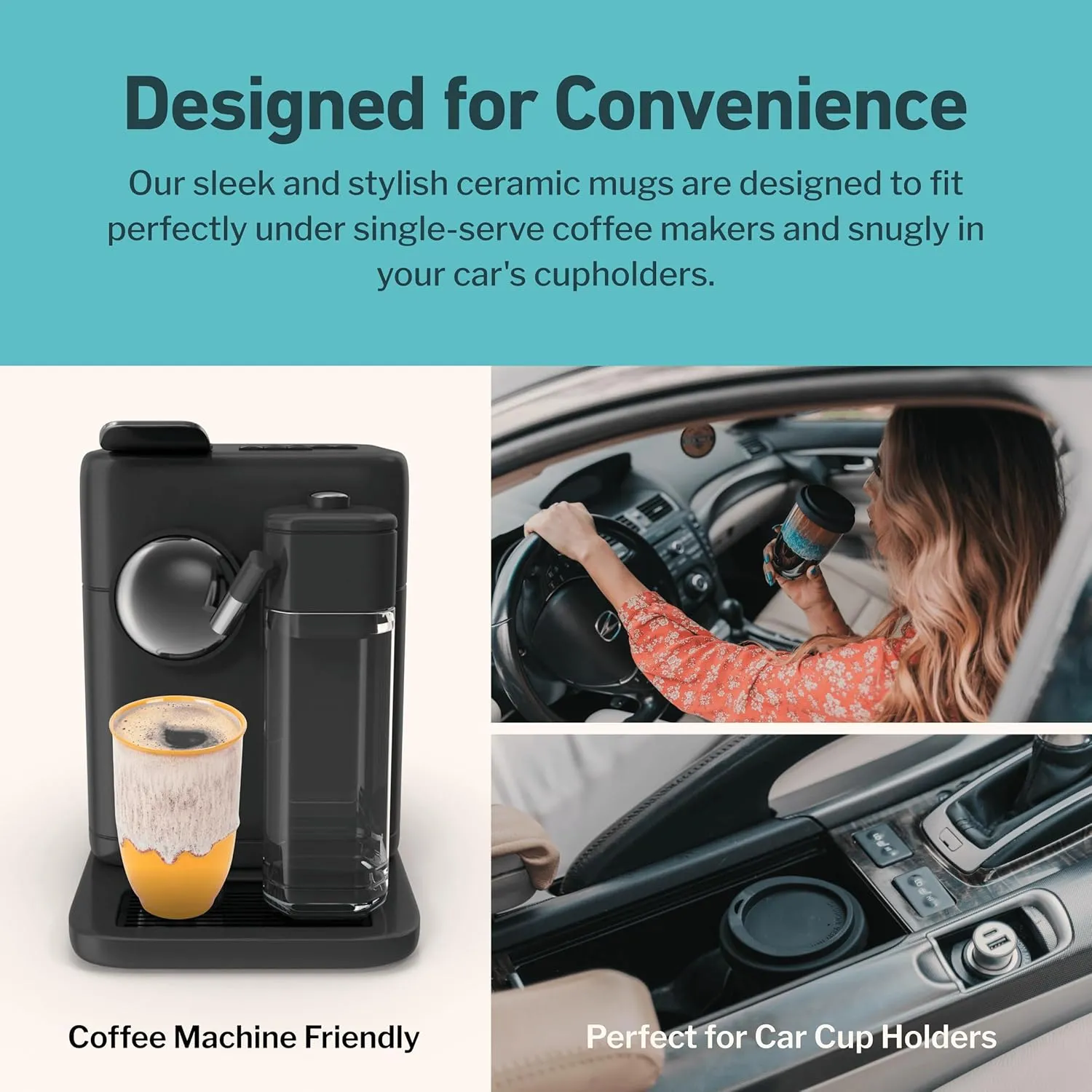 Grapefruit 12oz Travel Mug - To Go Coffee Tumbler With Lid - Microwave & Dishwasher Safe - Unique Design - Modern Style - Reusable - Adults