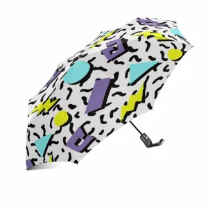 graphic Abstract geometry pattern Umbrella Automatic Foldable with totes