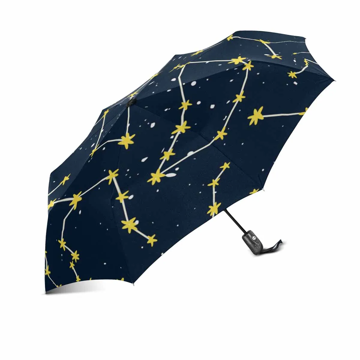 graphic constellations patterns automatic umbrella foldable with totes