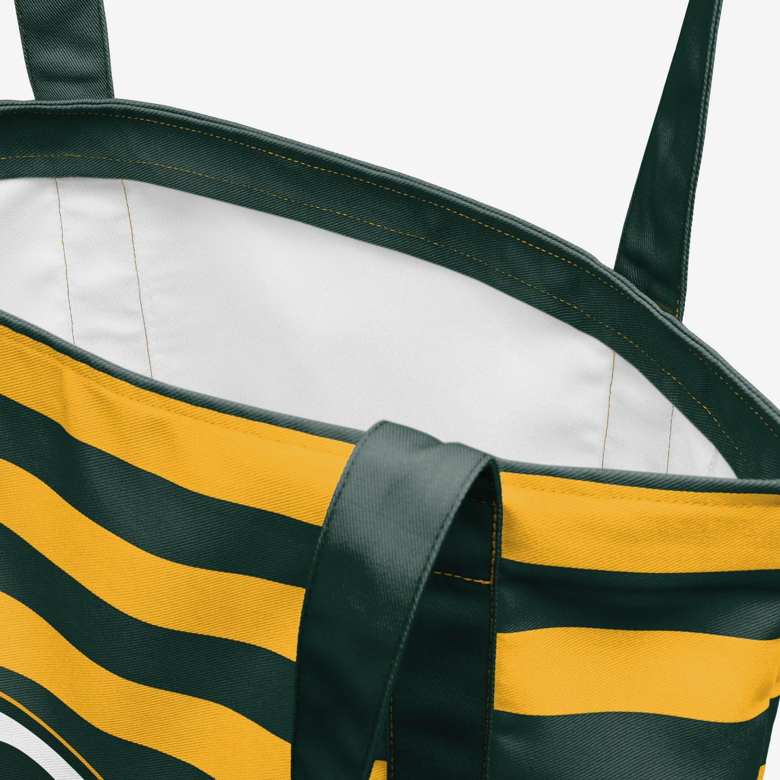 Green Bay Packers Team Stripe Canvas Tote Bag
