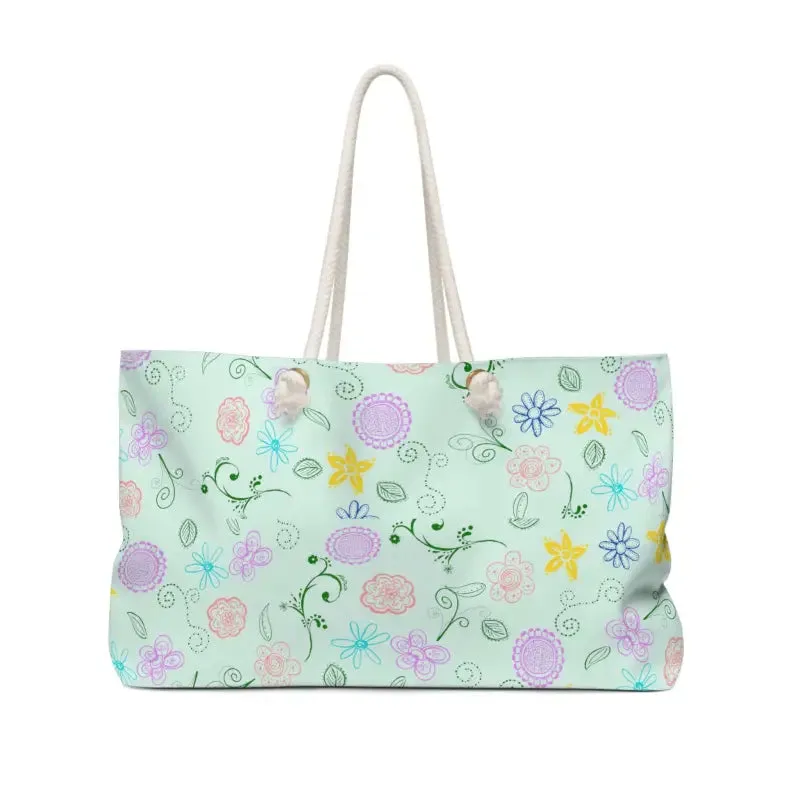 Green Oversized Polyester Weekender for Stylish Travel