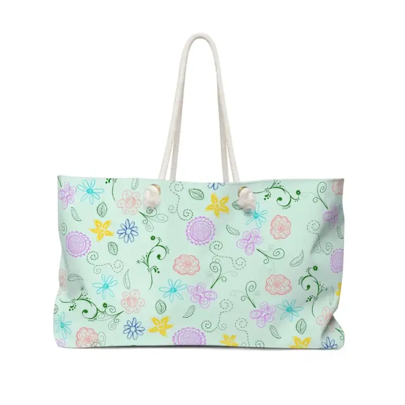 Green Oversized Polyester Weekender for Stylish Travel